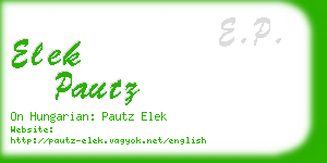 elek pautz business card